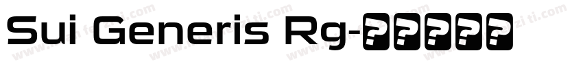 Sui Generis Rg字体转换
